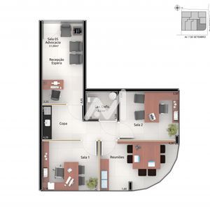 Sala Comercial com 51m² no bairro Florestal em Lajeado para Comprar