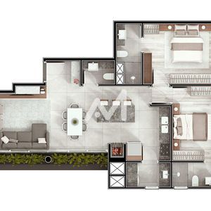 Apartamento com 89m² e 2 dormitórios no bairro Florestal em Lajeado para Comprar