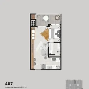 Loft com 41m² no bairro Centro em Lajeado para Comprar