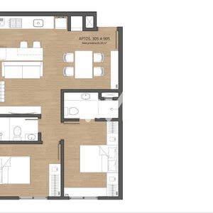 Apartamento com 61m² e 2 dormitórios no bairro Moinhos em Lajeado para Comprar