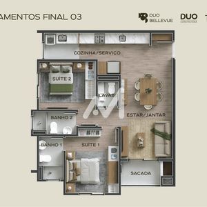 Apartamento com 73m² e 2 dormitórios no bairro São Cristóvão em Lajeado para Comprar
