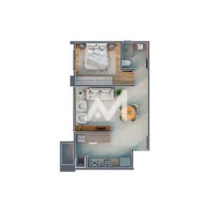 Apartamento com 47m² e 1 dormitório no bairro Hidráulica em Lajeado para Comprar