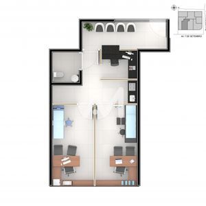Sala Comercial com 44m² no bairro Florestal em Lajeado para Comprar ou Alugar