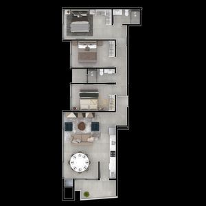 Apartamento com 68m², 2 dormitórios, 1 suíte, 1 vaga no Axxis em Torres para Comprar