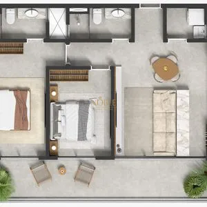 Apartamento com 85m², 2 dormitórios, 1 suíte, 1 vaga no Pescador em Passo de Torres para Comprar