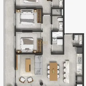 Apartamento com 125m², 3 dormitórios, 1 suíte, 2 vagas no Pescador em Passo de Torres para Comprar