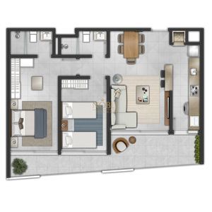 Cobertura com 149m², 2 dormitórios, 1 suíte, 1 vaga no Roca em Torres para Comprar