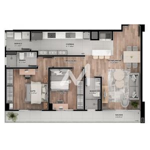 Apartamento com 93m² e 2 dormitórios no bairro Américano em Lajeado para Comprar