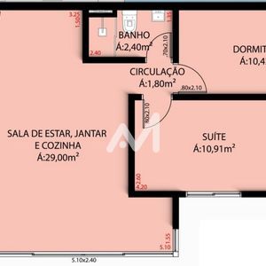 Apartamento com 69m² e 2 dormitórios no bairro Universitário em Lajeado para Comprar
