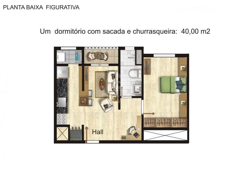 Apartamento à venda com 1 quarto, 40m² - Foto 2