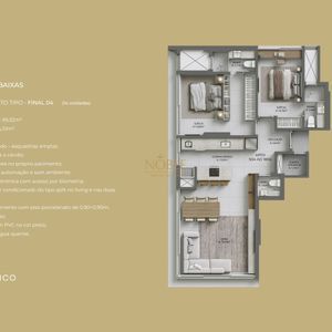 Apartamento com 85m², 2 dormitórios, 2 suítes, 2 vagas no Atlantico em Torres para Comprar