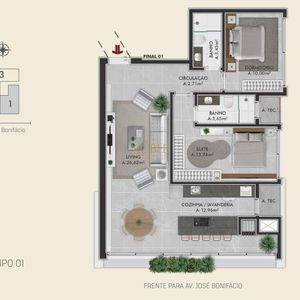 Apartamento com 89m², 1 dormitório, 1 suíte, 1 vaga no Sunset Place em Torres para Comprar