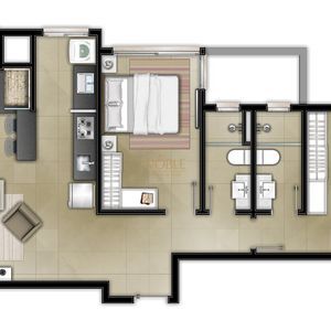 Apartamento com 84m², 2 dormitórios, 1 suíte, 1 vaga no Verano em Torres para Comprar