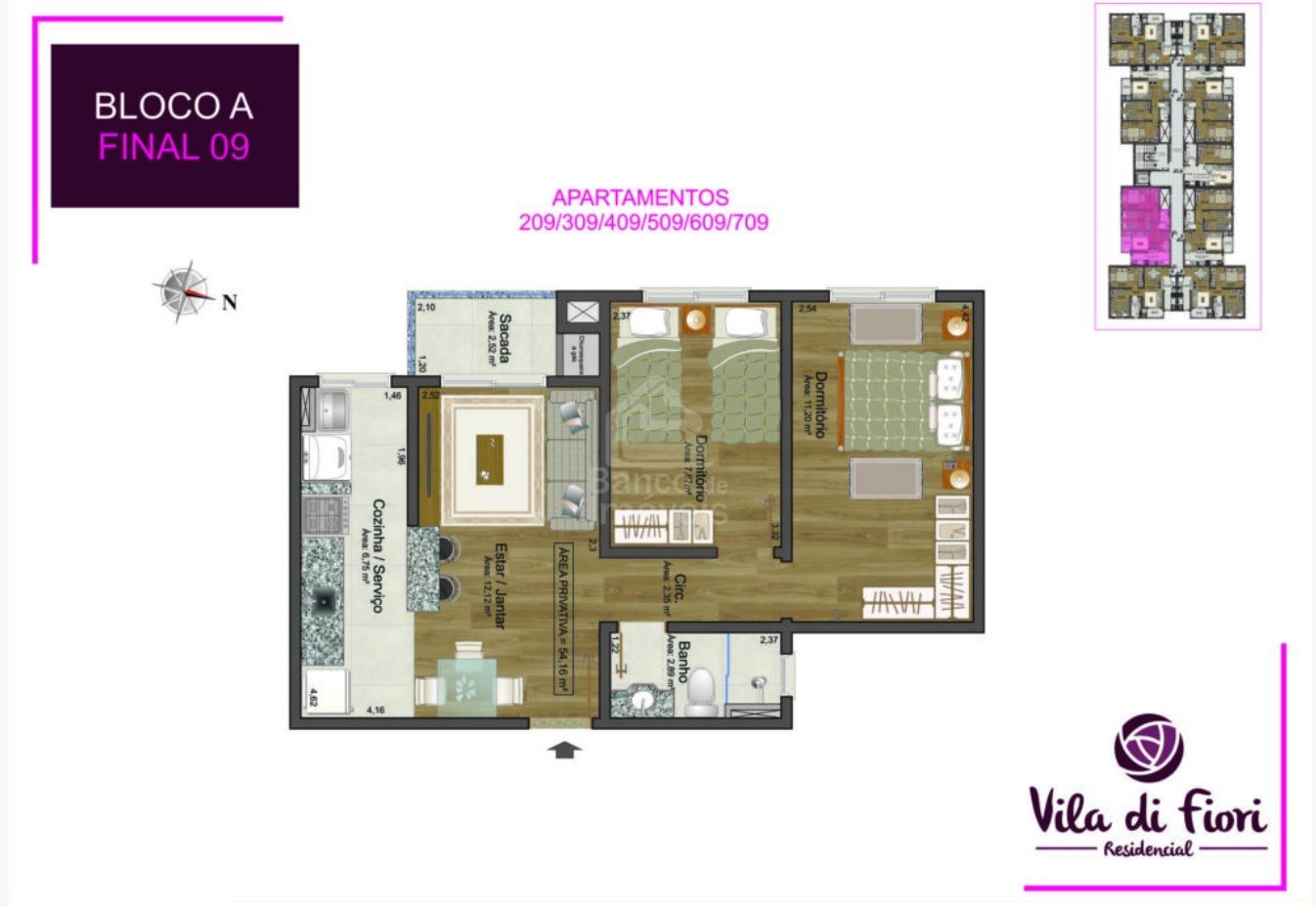 Apartamento à venda com 2 quartos, 54m² - Foto 15