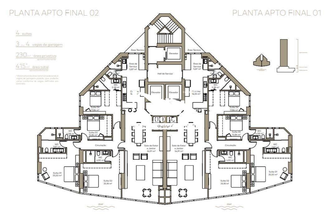 Apartamento à venda com 4 quartos, 230m² - Foto 14