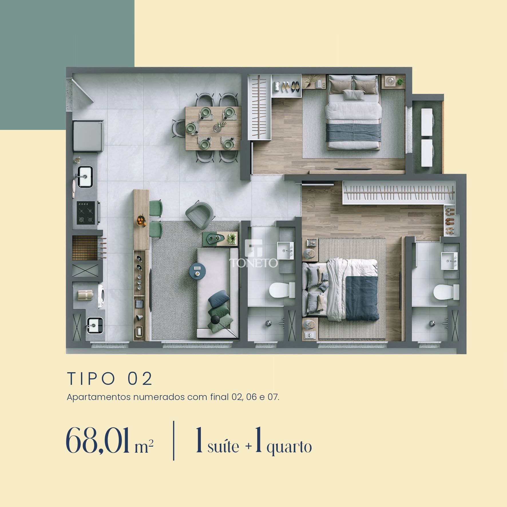 Apartamento, 3 quartos, 77 m² - Foto 10