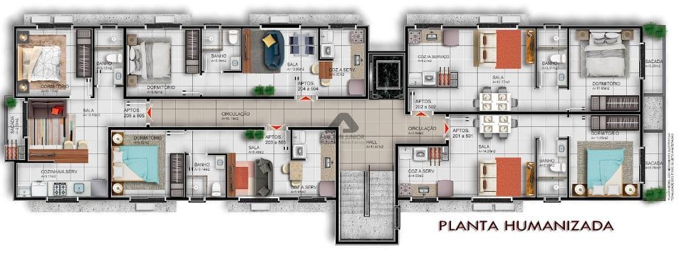 Apartamento à venda com 1 quarto, 46m² - Foto 2