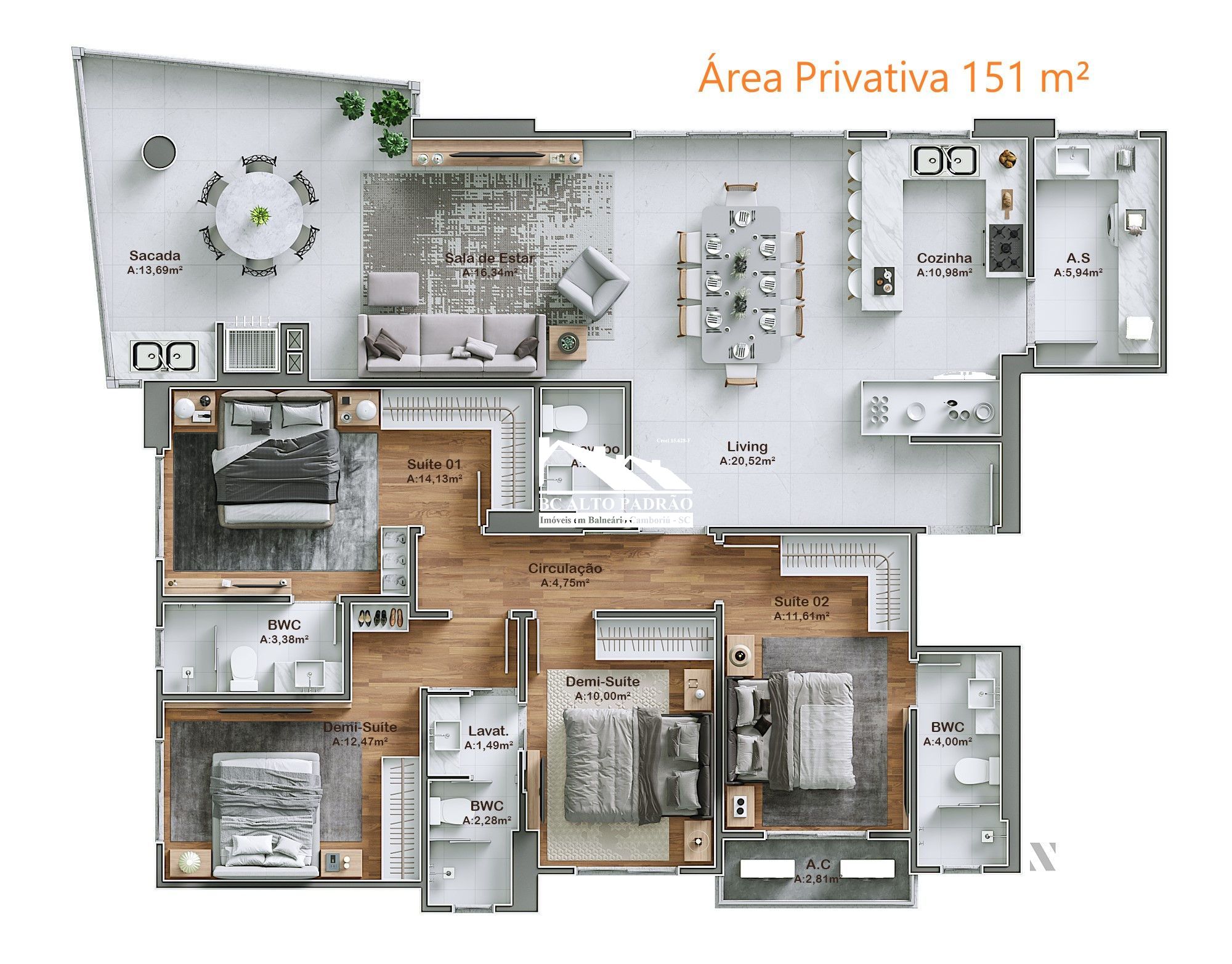 Apartamento à venda com 3 quartos, 122m² - Foto 10