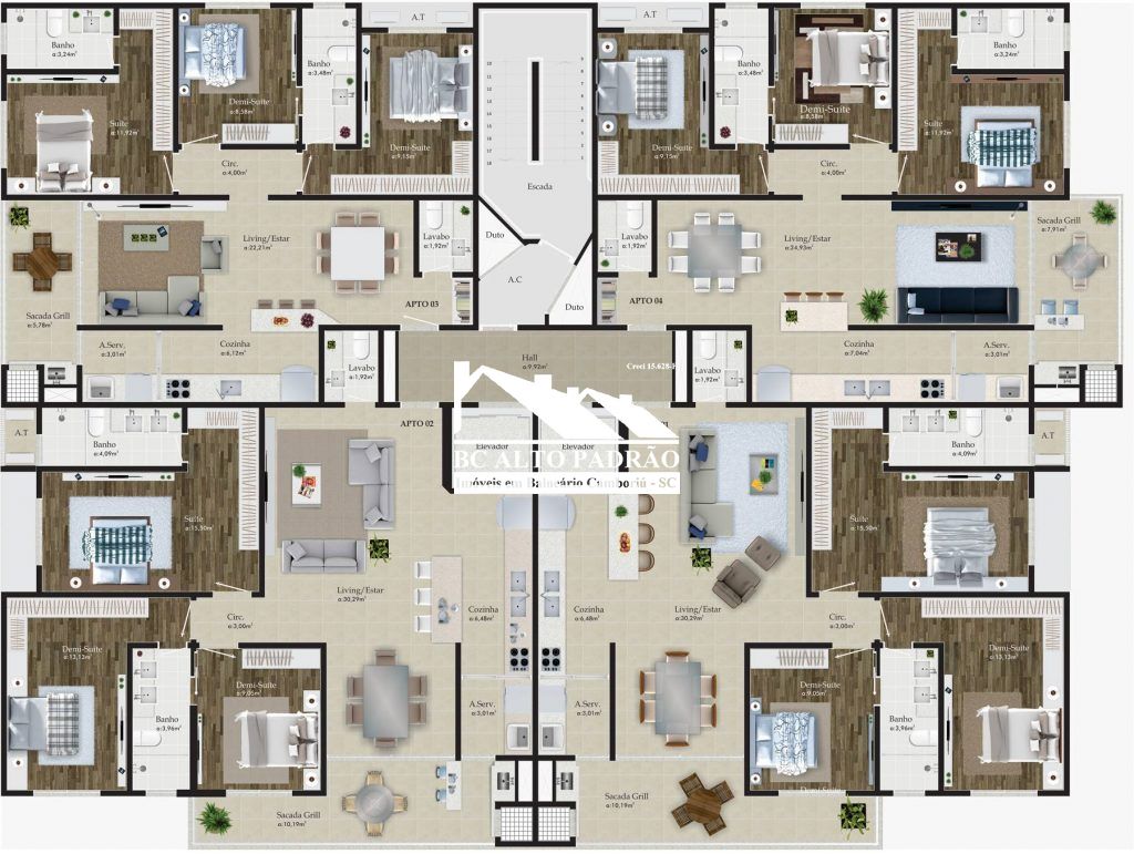 Cobertura, 4 quartos, 203 m² - Foto 8