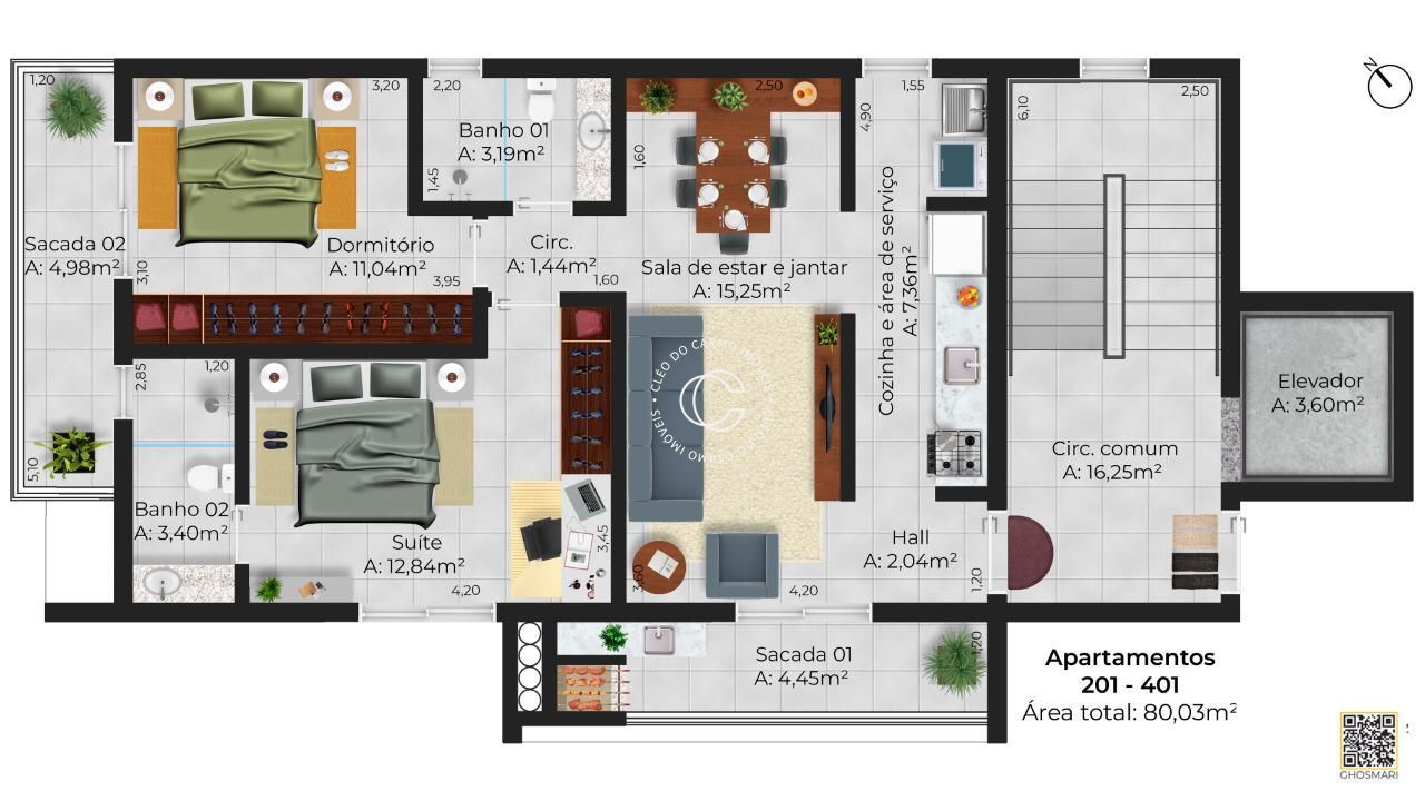 Apartamento à venda com 2 quartos, 89m² - Foto 10