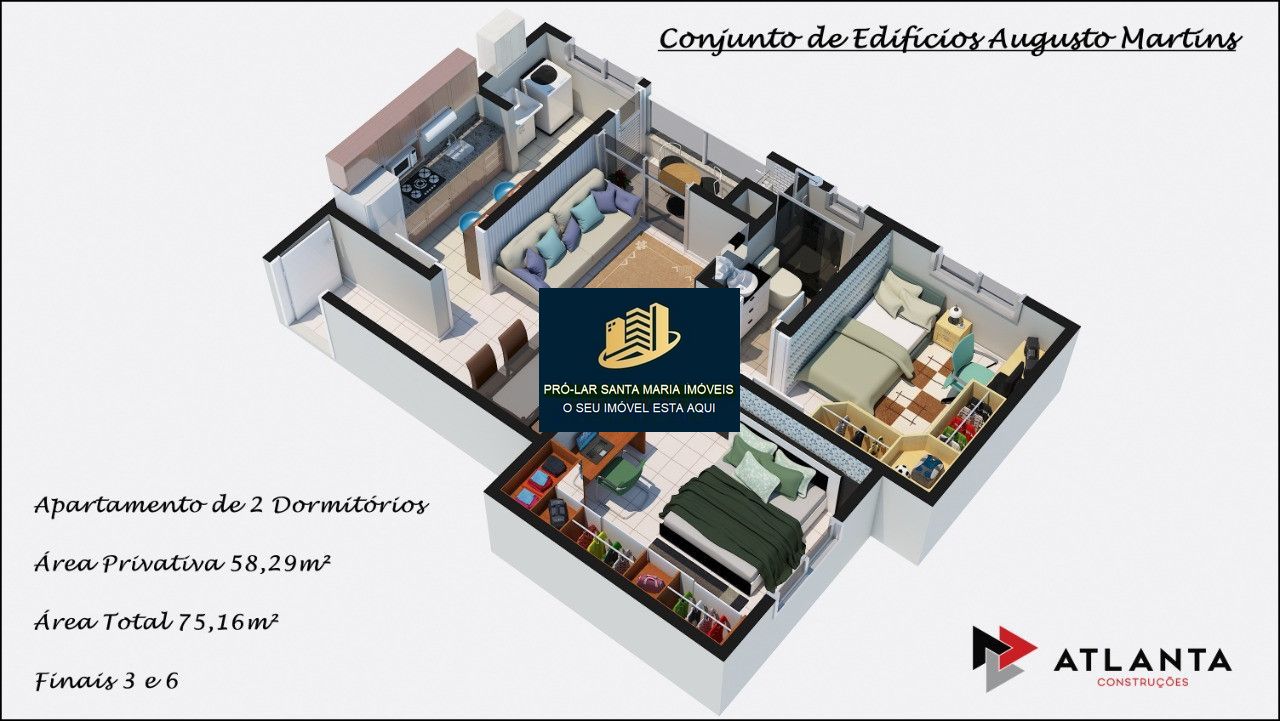 Apartamento à venda com 2 quartos, 53m² - Foto 2