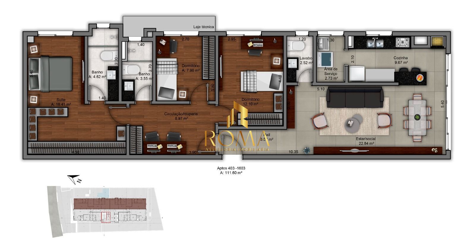 Apartamento, 3 quartos, 111 m² - Foto 6