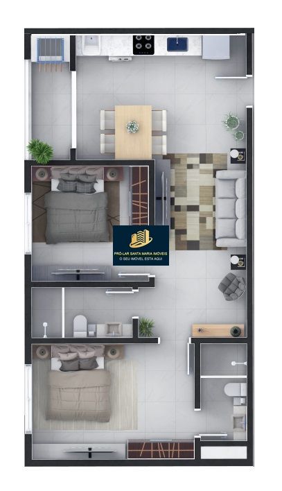 Apartamento, 2 quartos, 68 m² - Foto 2