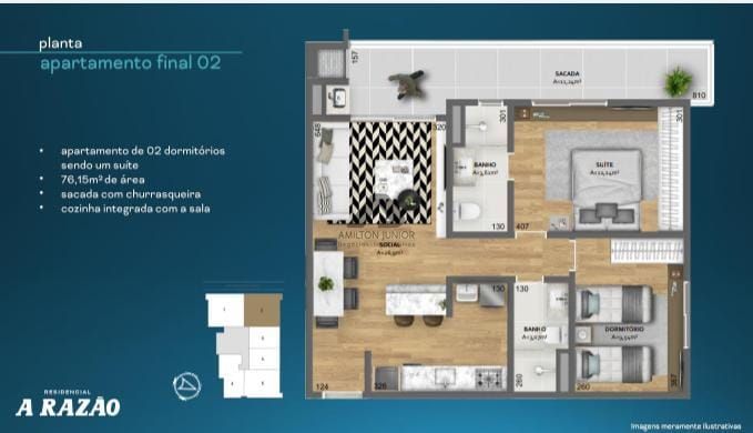 Apartamento à venda com 2 quartos, 76m² - Foto 17