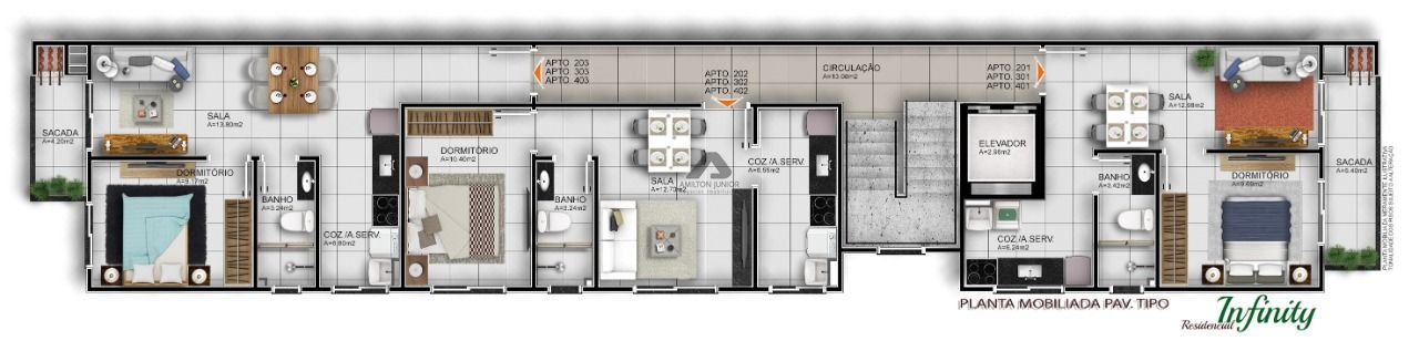 Apartamento à venda com 1 quarto, 39m² - Foto 2