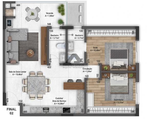 Apartamento à venda com 1 quarto, 72m² - Foto 5