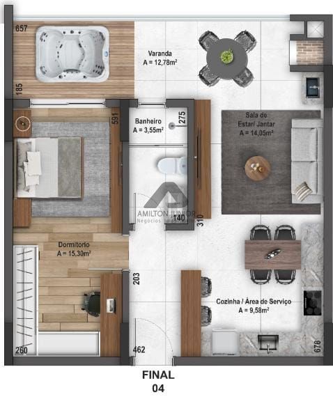 Apartamento à venda com 1 quarto, 72m² - Foto 7