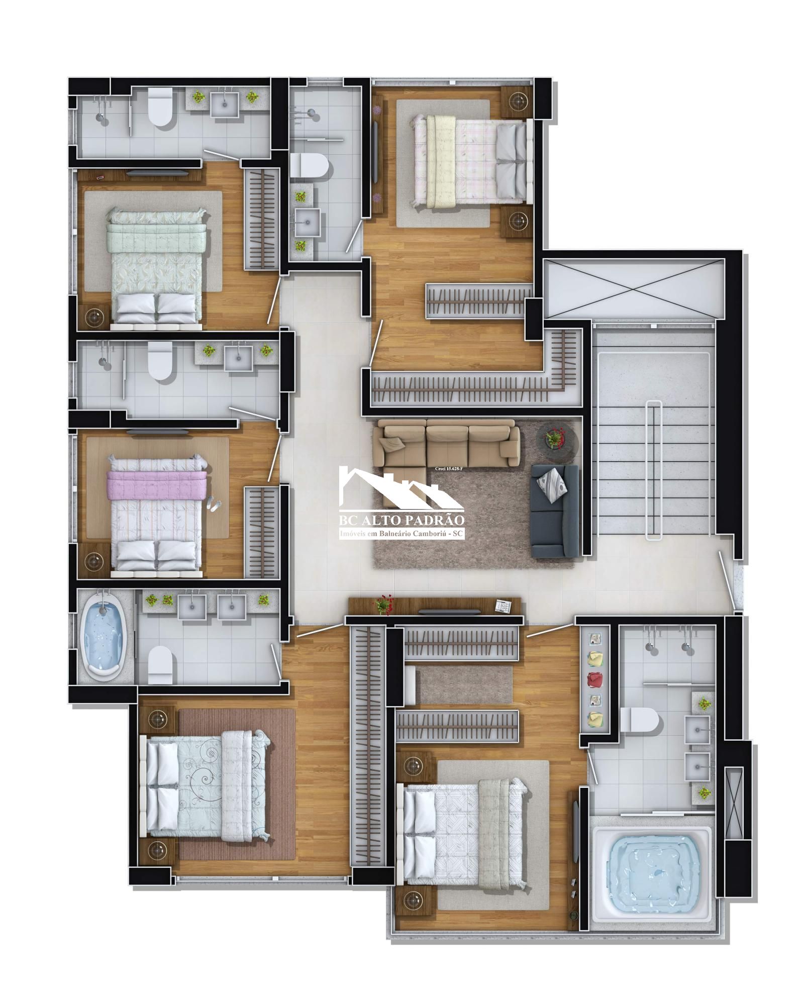 Apartamento à venda com 4 quartos, 137m² - Foto 14