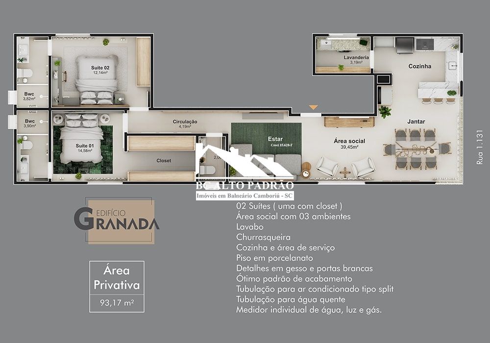 Apartamento à venda com 2 quartos, 93m² - Foto 11