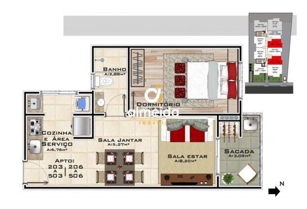 Apartamento à venda com 1 quarto, 36m² - Foto 14