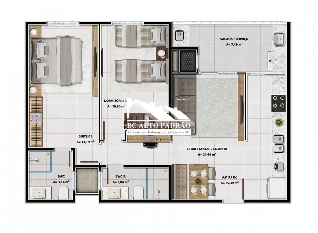 Apartamento, 2 quartos, 84 m² - Foto 7