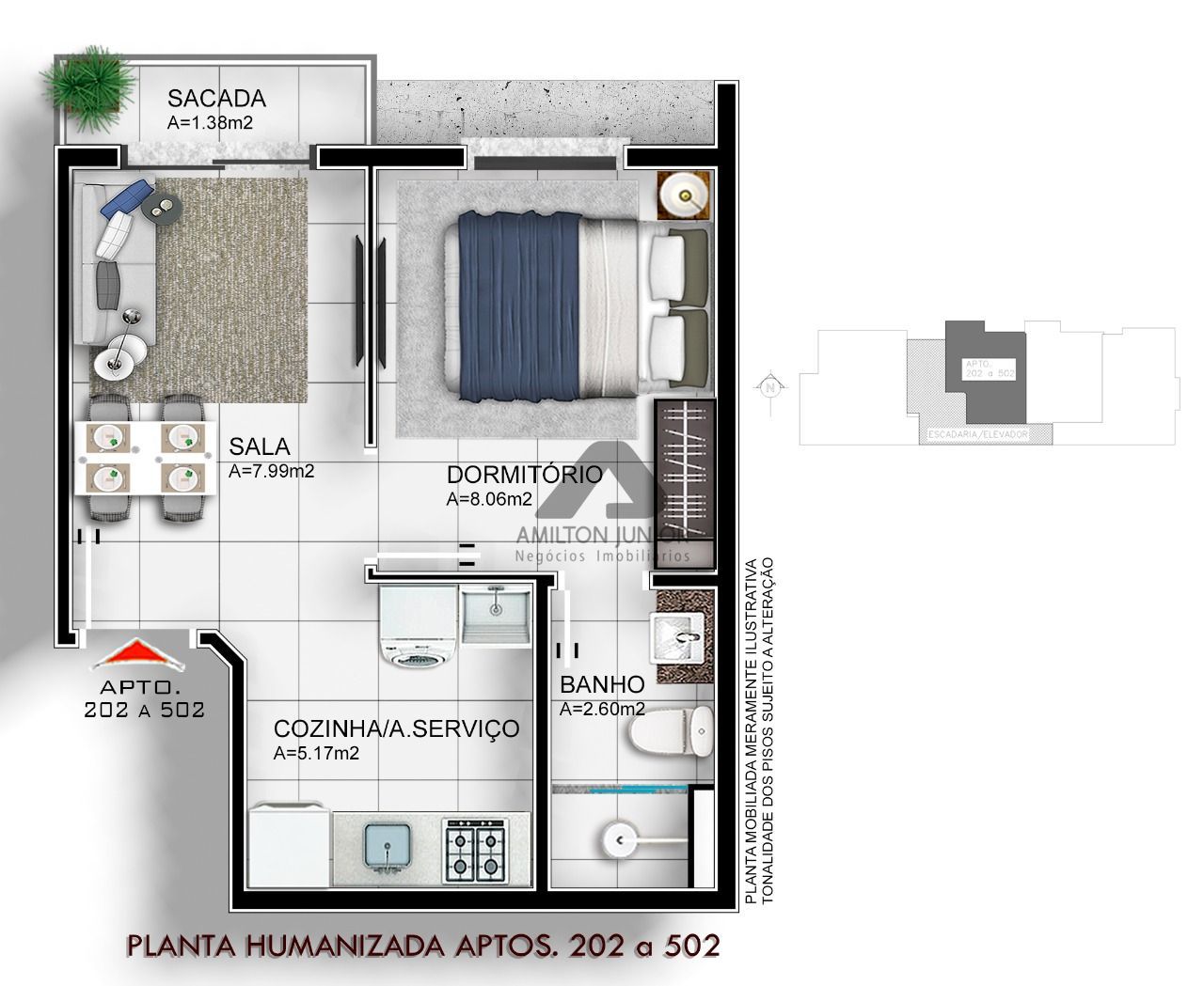 Apartamento à venda com 1 quarto, 40m² - Foto 4