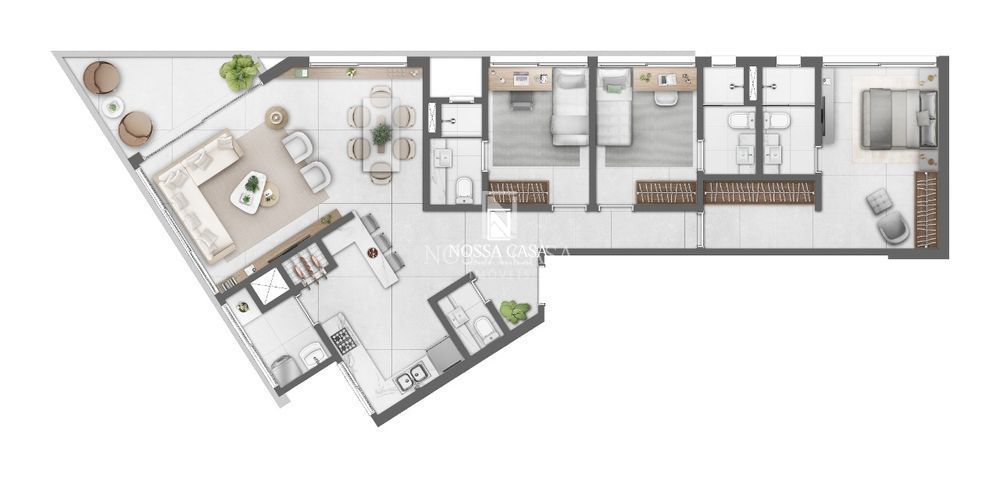 Apartamento à venda com 1 quarto, 52m² - Foto 5