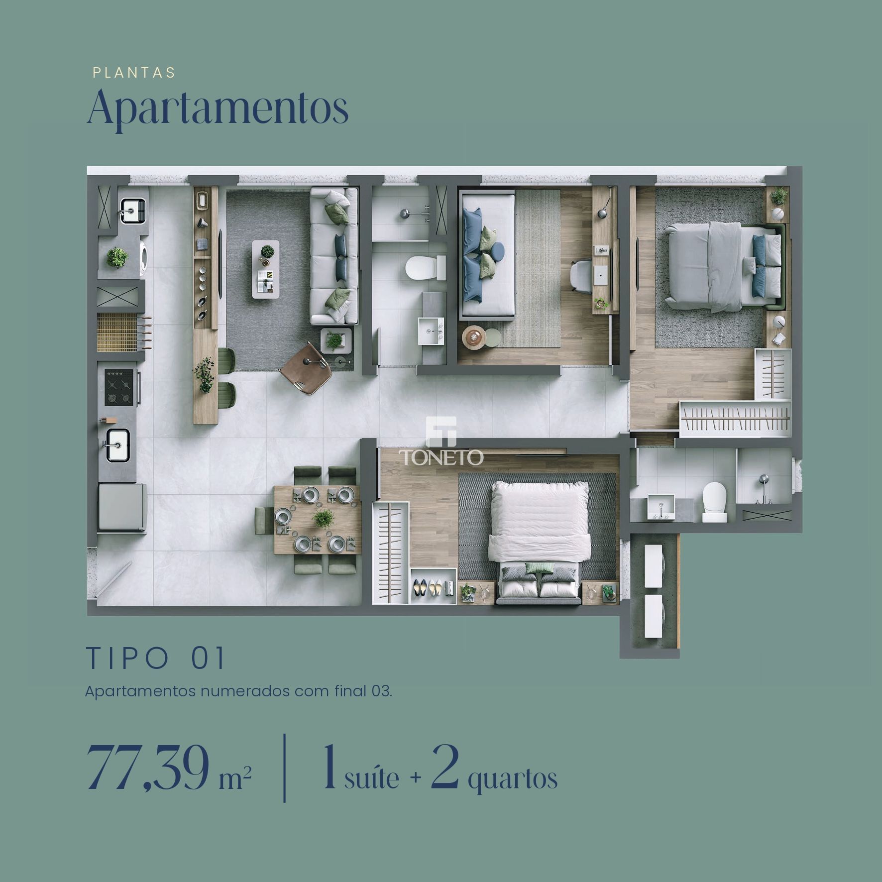 Apartamento, 2 quartos, 61 m² - Foto 9