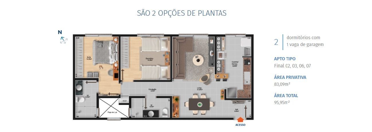 Apartamento à venda com 2 quartos, 95m² - Foto 6