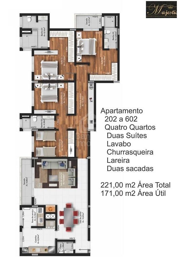 Apartamento à venda com 4 quartos, 171m² - Foto 19