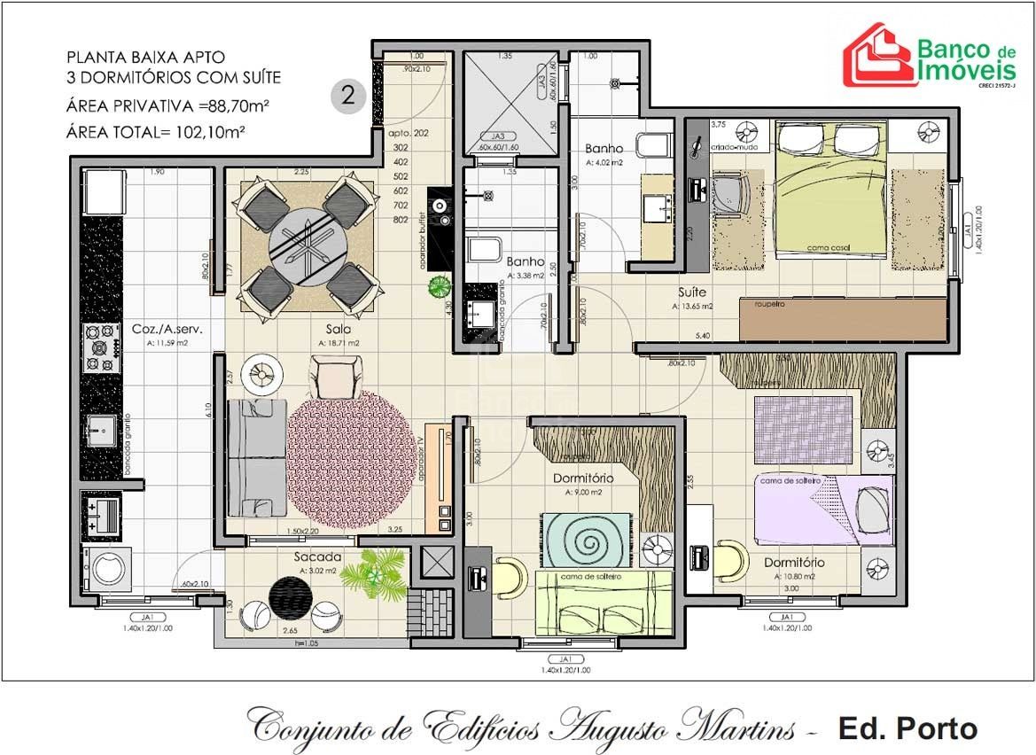 Apartamento à venda com 3 quartos, 88m² - Foto 19