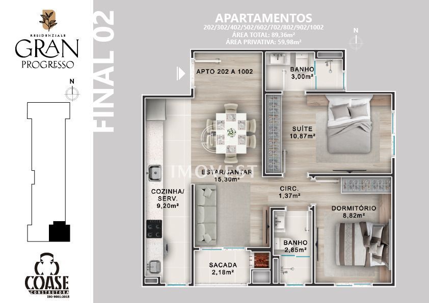 Apartamento à venda com 2 quartos, 52m² - Foto 29