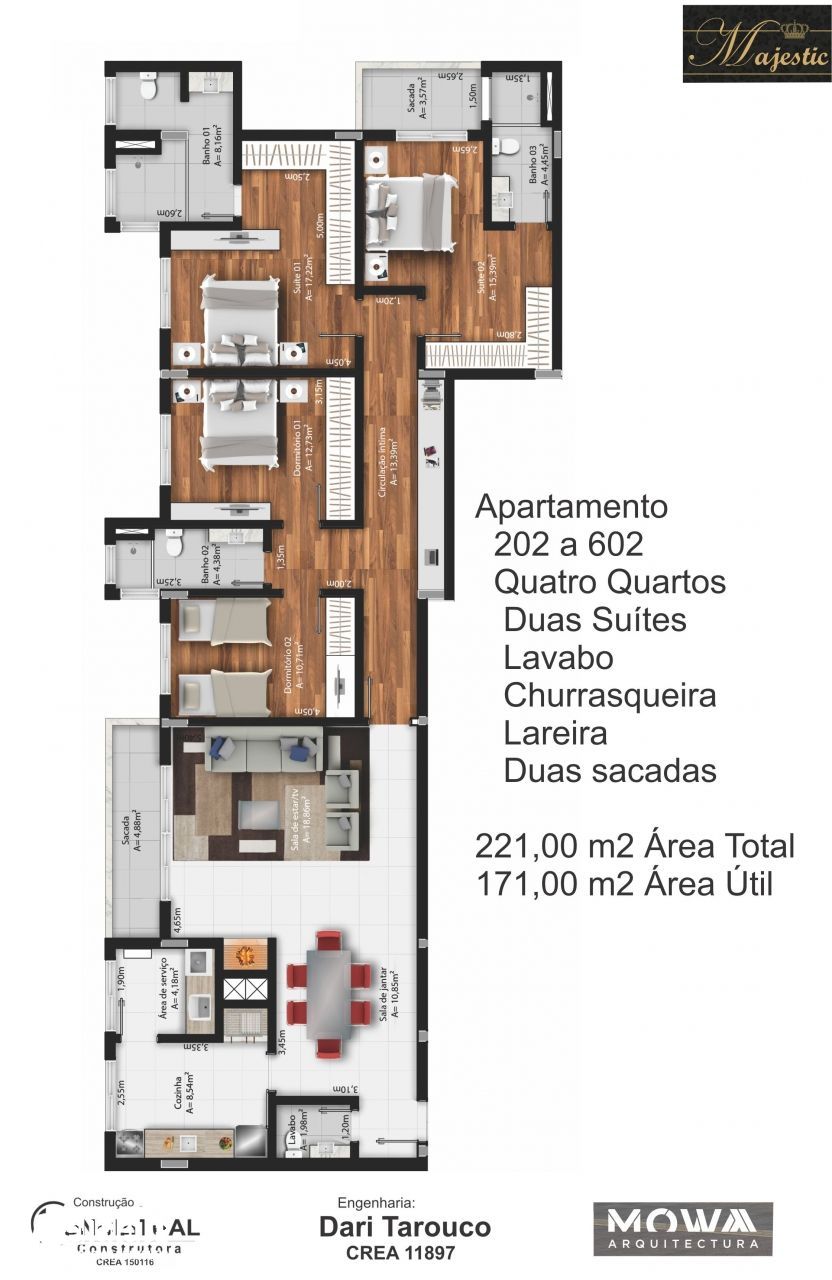 Apartamento à venda com 3 quartos, 137m² - Foto 6