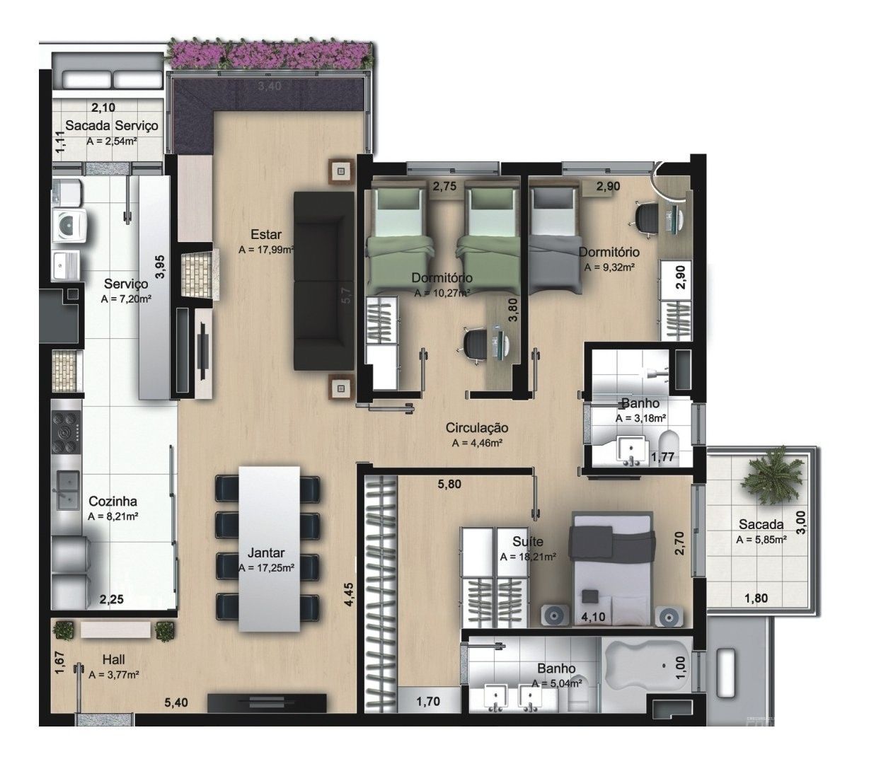 Apartamento com 3 Dormitórios à venda, 137 m² valor a combinar