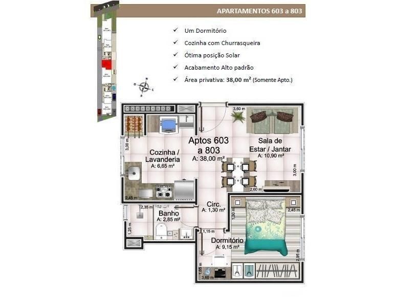 Apartamento à venda com 2 quartos, 64m² - Foto 4