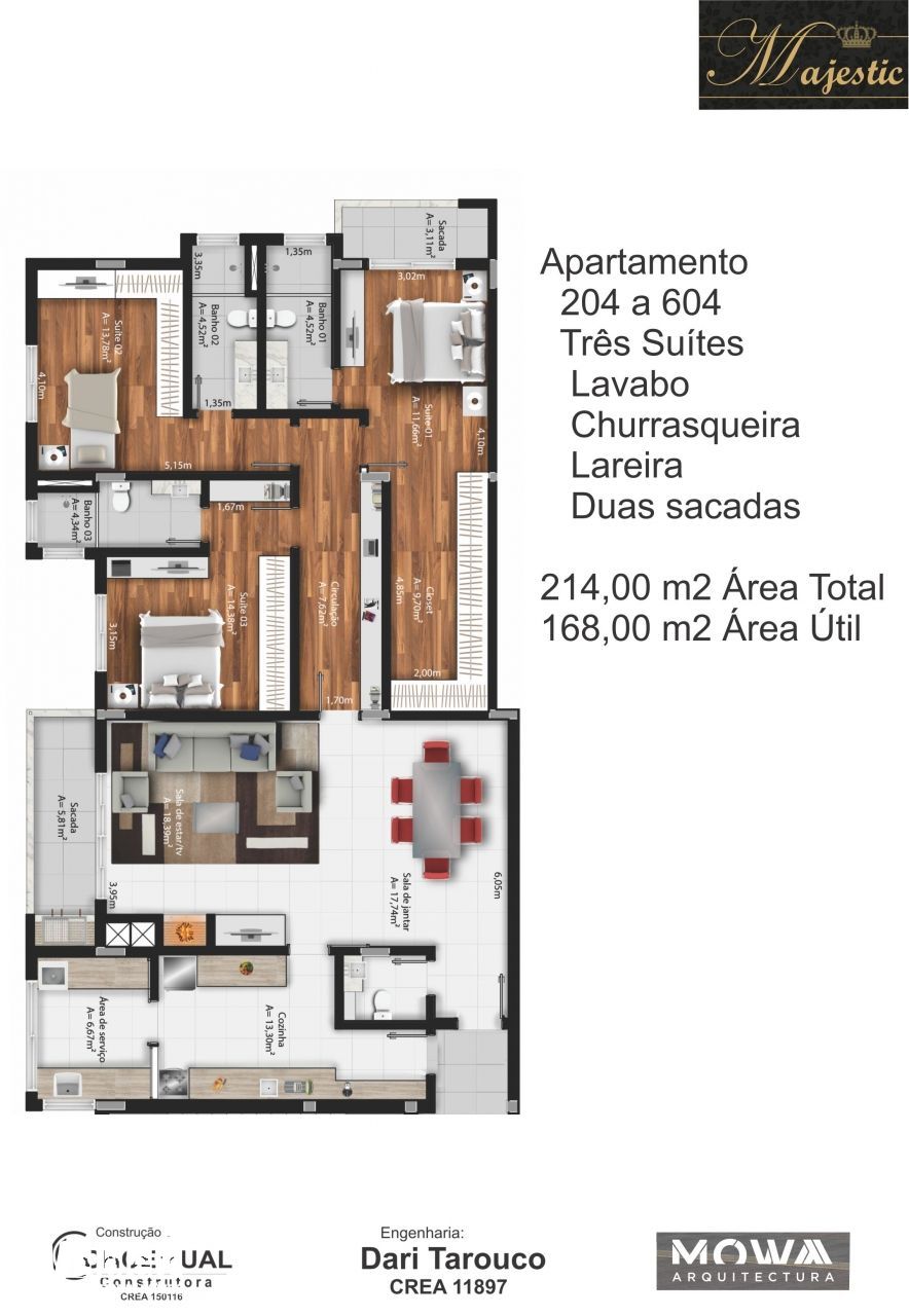 Apartamento à venda com 3 quartos, 137m² - Foto 9