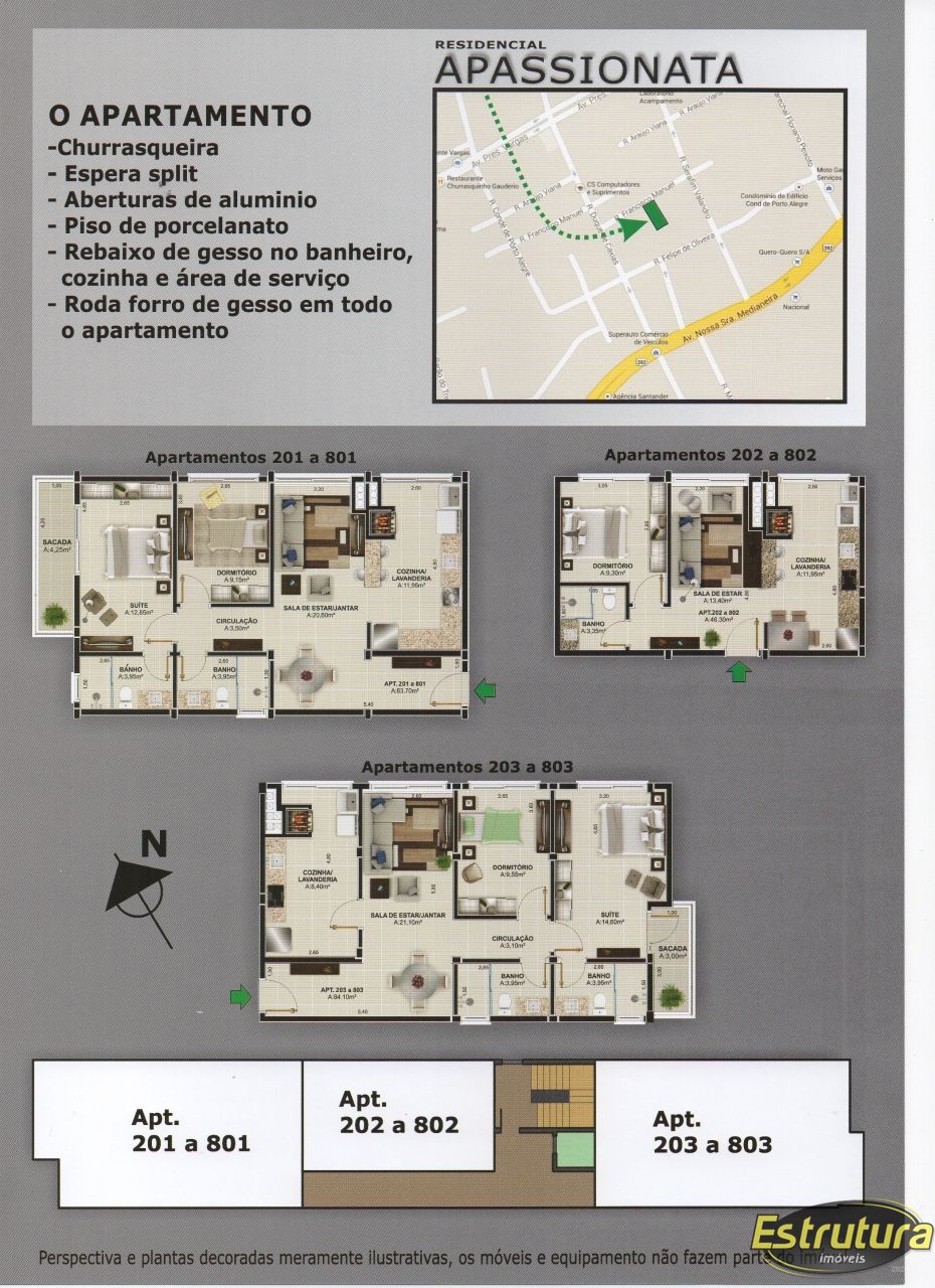 Apartamento com 2 Dormitórios à venda, 83 m² por R$ 422.438,00