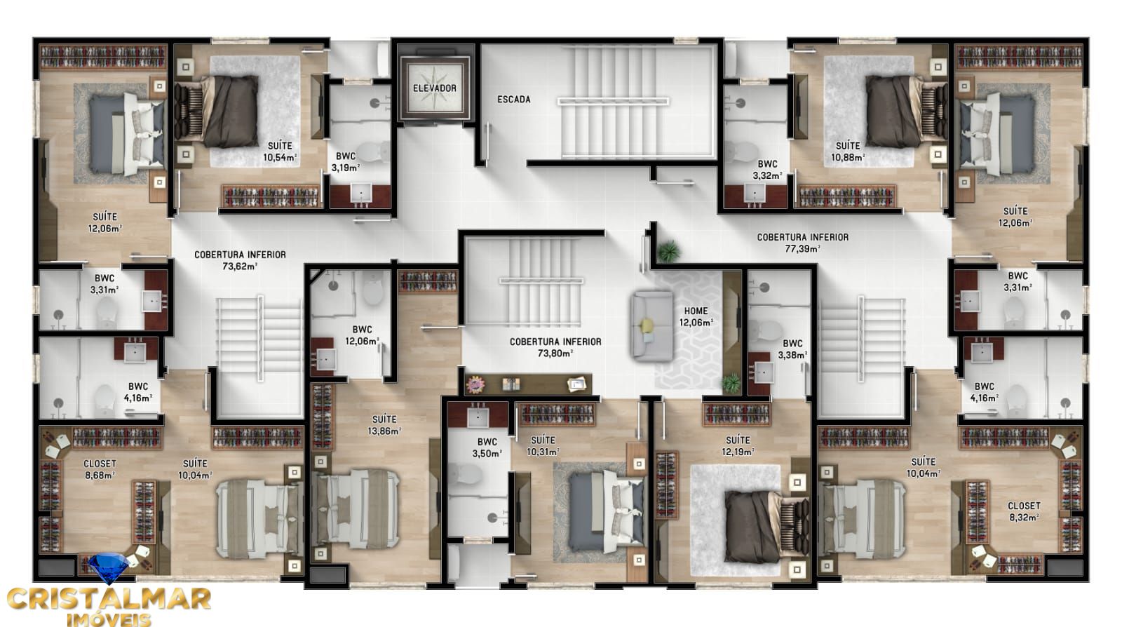 Apartamento à venda com 3 quartos, 147m² - Foto 9