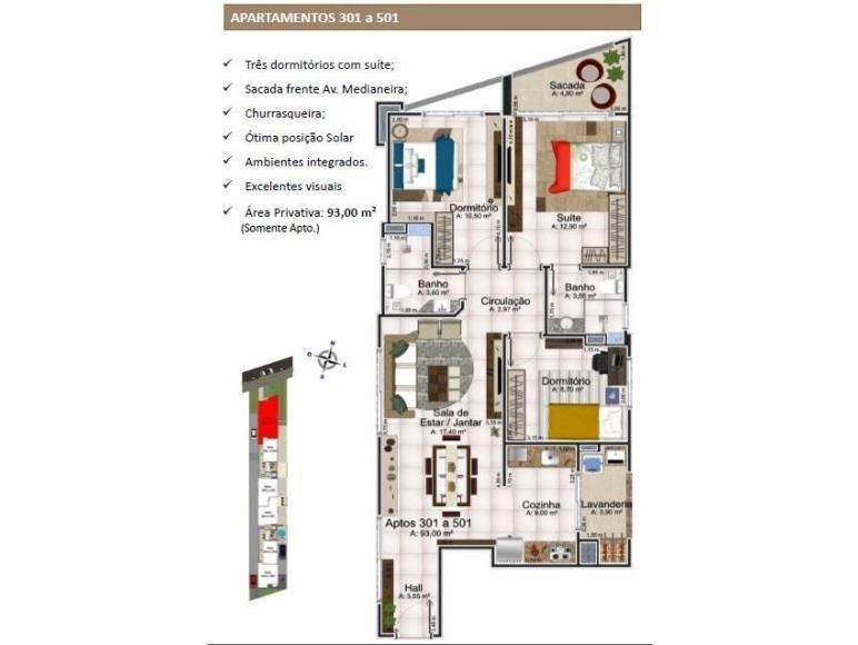 Apartamento à venda com 2 quartos, 64m² - Foto 3