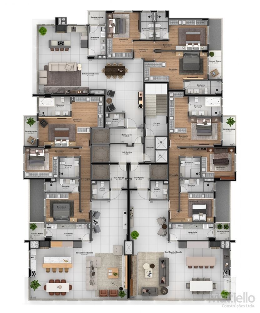 Apartamento com 3 Dormitórios à venda, 208 m² por R$ 1.850.000,00